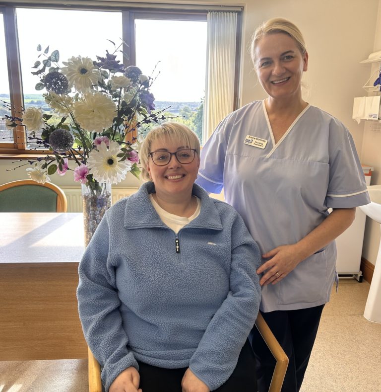 A Day Therapy patient smiling at Foyle Hospice