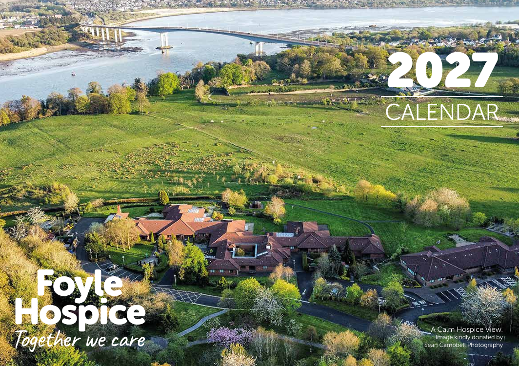 Cover of the 2027 Foyle Hospice Annual Calendar.