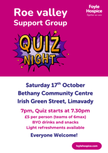 Roe Valley Support Group Quiz Night